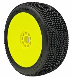Coupon ⭐ Promo 😍 AKA PRODUCTS, INC. 1/8 2AB Super Soft Long Wear Pre-Mounted Tires, Yellow EVO Wheels (2): Buggy ✨ 😍