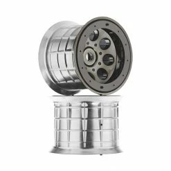 Budget 🤩 Discount ⌛ Axial 1/8 Oversize 8-Hole 3.8 Beadlock Wheels, 17mm Hex, Black Chrome (2) 😉 ✨