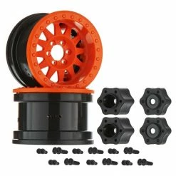 Best deal 🥰 Outlet 😀 Axial 1/10 Method IFD 2.2 Beadlock Wheels, 12mm Hex, Orange (2) 💯 👍