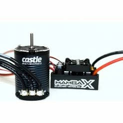 Best Pirce 🤩 Cheap ✔️ Castle Creations Mamba X Waterproof ESC/1406-2850Kv Sensored Brushless Motor Combo: 4mm Bullet 🤩 🌟