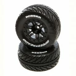 Deals 👏 Buy 🧨 Duratrax SpeedTreads Robber SC Front Black Mounted (2): Traxxas Slash 😀 ✨