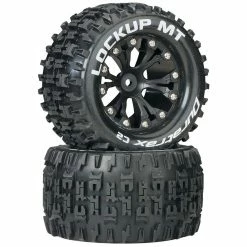 Brand new ⭐ Promo 😀 Duratrax Lockup MT 2.8" 2WD Mounted Rear C2 Tires, Black (2) 🎉 ❤️
