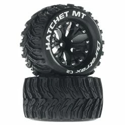 Wholesale 🔔 Promo 😀 Duratrax Hatchet MT 2.8" Mounted Offset Tires, Black (2) ❤️ 😀