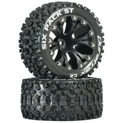 Best deal 😍 Outlet 👏 Duratrax Six Pack ST 2.8" 2WD Mounted 1/2" Offset Tires, Black (2) 🤩 🌟