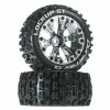 Outlet ✔️ New 👏 Duratrax Lockup ST 2.8" Mounted Offset Tires, Chrome (2) 🧨 💯