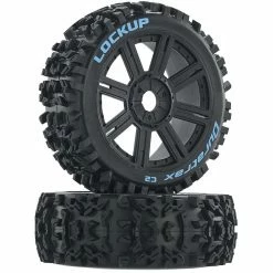 Promo 😍 Promo 🔥 Duratrax Lockup 1/8 C2 Mounted Buggy Spoke Tires, Black (2) 💯 ✨