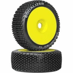 Flash Sale 😉 Hot Sale 👍 Duratrax Equalizer 1/8 C2 Mounted Buggy Tires, Yellow (2) 🥰 😉