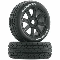 Coupon ⭐ Coupon 👏 Duratrax Bandito 1/8 Buggy Tire C3 Mounted Spoke Tires, Black (2) 🔔 😉