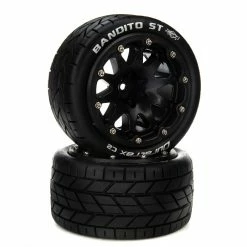 Coupon 😍 Best Pirce 🛒 Duratrax Bandito ST Belted 2.8" Mounted Front/Rear Tires, 14mm Black (2) ✔️ ✨