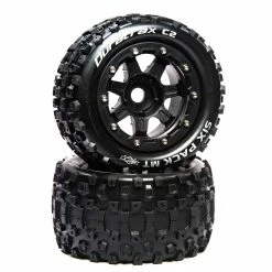 Best deal 😍 New 🛒 Duratrax SixPack MT Belt 2.8" Mounted Front/Rear Tires .5 Offset 17mm, Black (2) 🧨 ⌛