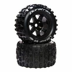 Cheap 🥰 Discount 🔥 Duratrax Lockup ST Belt 3.8" Mounted Front/Rear Tires .5 Offset 17mm, Black (2) 🎉 🔥
