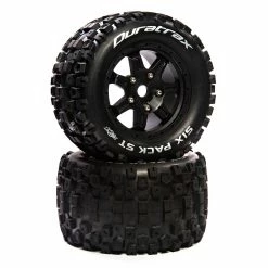 Coupon 😀 Best Pirce ✨ Duratrax Six Pack ST Belt 3.8" Mounted Front/Rear Tires 0 Offset 17mm, Black (2) ✔️ ✔️