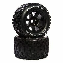 Wholesale ✔️ Coupon 👏 Duratrax Six Pack ST Belt 3.8" Mounted Front/Rear Tires .5 Offset 17mm, Black (2) ⭐ 🎉