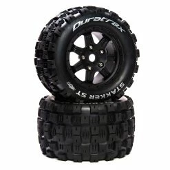 Outlet 🛒 Cheapest 🤩 Duratrax Stakker ST Belt 3.8" Mounted Front/Rear Tires 0 Offset 17mm, Black (2) ✔️ 🥰