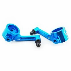 New 🎉 Flash Sale ⭐ Hot Racing Aluminum Steering Blocks, Blue: ECX 2WD ✔️ 😀