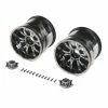 Flash Sale 🥰 Best Sale ⌛ Losi 1/8 420S Force Front/Rear 4.1 Wheels with Cap, Black Chrome, 20mm Hex (2): XXL/2 ⌛ 🔥