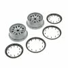 Cheap 👍 Wholesale ✔️ Losi 1/5 Front/Rear 4.75 Wheel and Beadlock Set, 24mm Hex, Grey (2): 5ive-T 2.0 🎁 ✨
