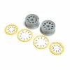 Cheapest 🧨 Outlet 😍 Losi Wheels, Silver, Yellow Beadlock (2): DBXL 2.0 👍 ⭐