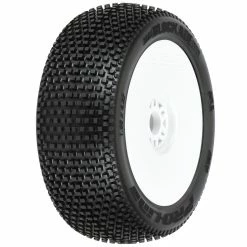 Wholesale 🔔 Promo ✔️ Pro-Line Racing 1/8 Blockade S3 Front/Rear Buggy Tires Mounted 17mm White (2) 🎉 💯