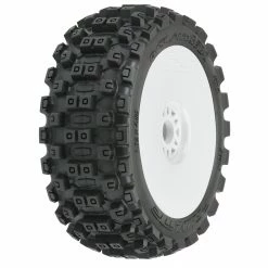 Best Sale 🤩 Best Pirce 👏 Pro-Line Racing 1/8 Badlands MX M2 Front/Rear Buggy Tires Mounted 17mm White (2) ❤️ 😍