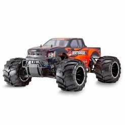 Discount 🥰 Hot Sale 🔔 Redcat Racing 1/5 Rampage MT V3 4WD Gas Monster Truck RTR, Orange Flame 😀 👏