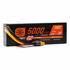Cheapest 🧨 Best Sale 🛒 Spektrum 7.4V 5000mAh 2S 100C Smart G2 Hardcase LiPo Battery: IC3 🎁 🌟