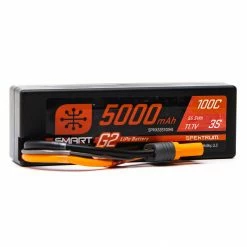 Deals ✔️ Cheapest 🔥 Spektrum 11.1V 5000mAh 3S 100C Smart G2 Hardcase LiPo Battery: IC5 🎉 ❤️